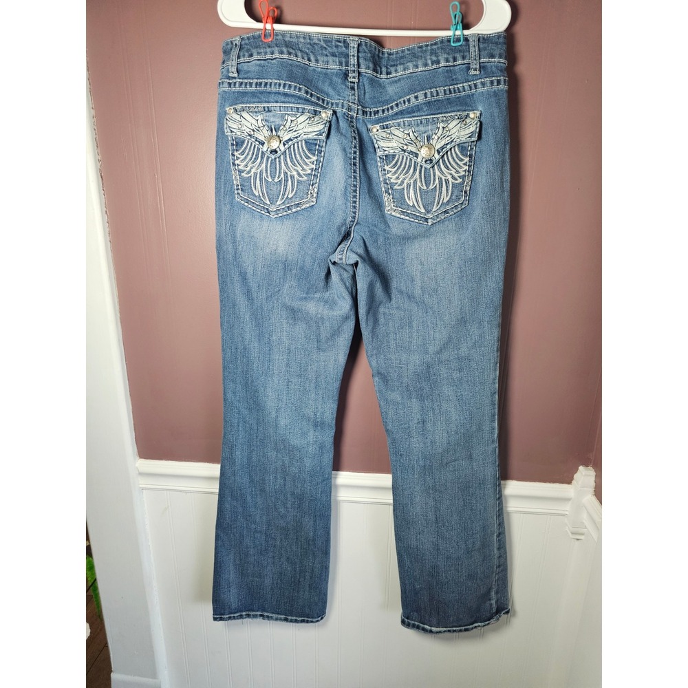 ND Weekend Womens‎ Blue Bootcut Jeans Embroidered Wing Back Pockets Size 14